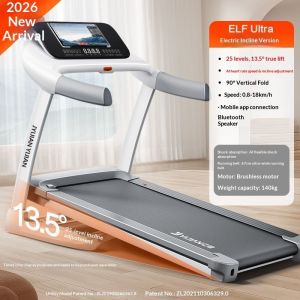 CraftedLiving SG-Knee pad treadmill with 25-level electric incline for home use small indoor fitness with shock absorption