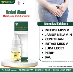 Propolis sm Obat Infeksi Miss V Jamur Kelamin Gatal Keputihan Bau Iritasi Vagina Luka Lecet Perih