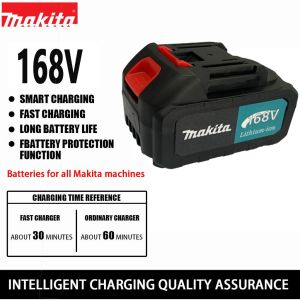 Makita 168V Lawn Mower Grass Cutter Heavy Duty Japan Electric Cordless Mower Recharge Portable Home Garden Trimmer Tool