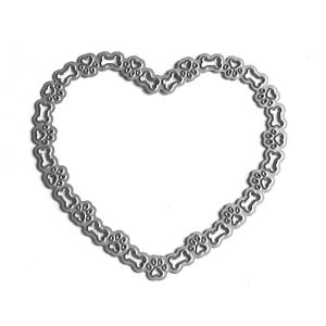 Heart Dog Paw Bone Metal Cutting Dies Stencil Scrapbooking DIY Album Paper Mold Embossing Decoration Craft