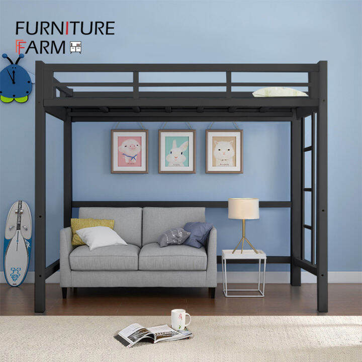 F&F:Pricorn Loft Single Size Metal Bed Frame / Katil Besi/ Bed Frame ...