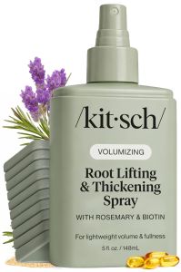 Kitsch Root Hair Volume Spray - Lightweight Hair Volumizer for Instant Lift and Fullness    Hair Thickening Spray With Rosemary and Biotin    Soft Touchable Volume Finish - 5oz