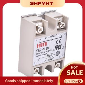 SHPYHT Industrial Solid State Relay SSR 40A พร้อมธงป้องกัน SSR-40DA 40A DC CONTROL AC