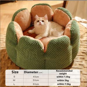 "Local seller" Cozy Soft Pet Bed Pet Kennel Cat house Flower Cat Bed Machine Washable Soft Donut Pet Bed Pet mats with Non-Slip Bottom Pet Sofa