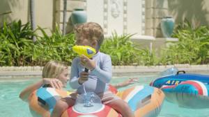 INTEX 57531 The childrens jet fighter water amusement equipment is equipped with a toy water .Red
