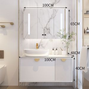 Bathroom Vanity Cabinet Set bathroom Cabinet Set Washbasin Cabinet Set Free Tap and Pop Up Waste large capacity bathroom storage cabinet