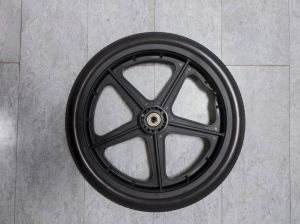 Rear Solid Wheel 16 inch PU Tire Inflation Free - Wheelchair Wheel - Tayar Kerusi Roda