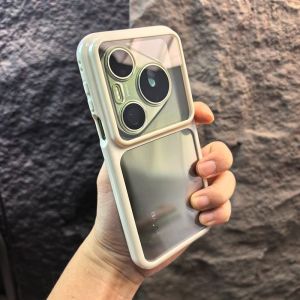 Fashion Circular Border Case For Huawei Pura 90s Pro Max 80 Pro+ 70 Ultra 5G Transparent Acrylic Phone Shell Skin-friendly Protect Shockproof Back Cover for Huawei Pura90S ProMax