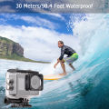 Andoer 4K60FPS ความละเอียดสูงพิเศษ WiFi กล้องแอคชั่นแคมเมราหน้าจอ Dual 170 ° มุมกว้าง30เมตรกันน้ำพร้อมรีโมทคอนโทรล1แบตเตอรี่ลิเธียมไอออนอุปกรณ์เสริมที่ติดตั้งชุดสีดำ. 