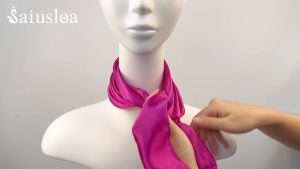 Small Square Satin Neck Head Scarf Scarves Fashion Silk Square Scarf for Women 60cm Satin Neck Hair Tie Band Bag Warp Soft Neckerchief Hijabs Head Female Foulard