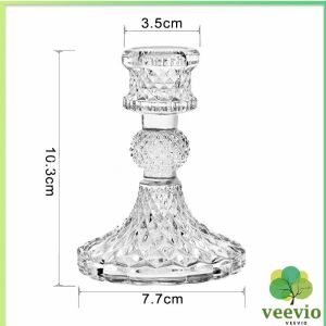 veevio เชิงเทียนแก้ว เนื้อแก้วหนา แก้วเนื้อดี ใช้งานสะดวก candlestick