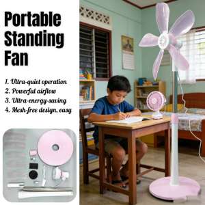 14-inch Electric Tower Fan | Plastic Blades | Compact but Powerful | 25W Energy-saving electric fan
