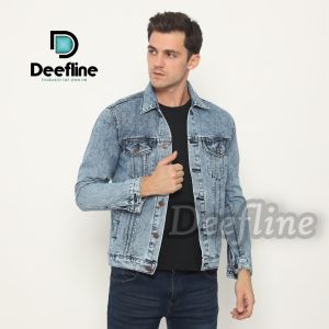 DEEFLINE - JAKET JEANS - JAKET DENIM PRIA  -  Snow Blue