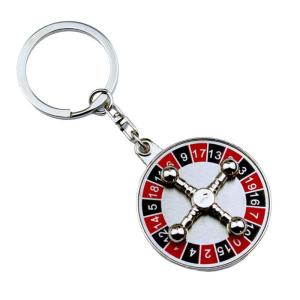Spin Wheel Keychain Fashionable and Fun Interactive Keychain Rotatable Roulette Wheel Keyring for Women