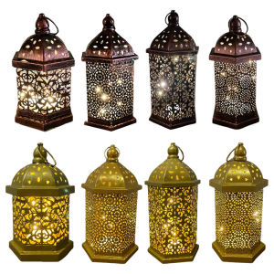 Trung Đông cổ điển rỗng sắt LED Đèn lồng Morocco Đèn treo cho ngôi nhà độc đáo và festives trang trí tiệc