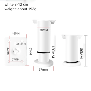 [SG Ready Stock]Metal Adjustable Furniture Cabinet Leg 8-42CM Height Telescopic Table Leg Support Table Foot/4pcs