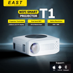 East  V380 Pro T1 Wireless Projector Wifi and Bluetooth Cinema Android Mini Led Small Mini Projector projektor Android HD1080P