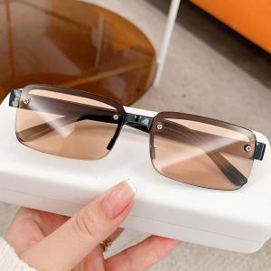 +150 To +200 Half-Rim Reading Glasses Men and Women Crystal Glass Lens Presbyopia Glasses with Grade