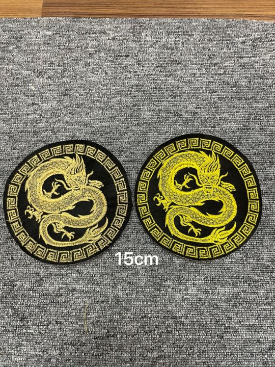 Miếng Sticker Thêu Ủi hình tròn rồng may áo cách tân , áo dài | Lazada.vn