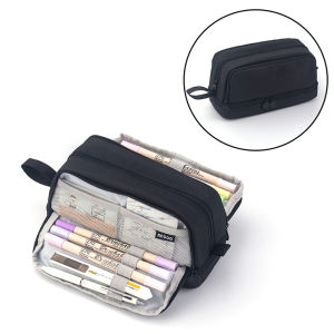 🔥 SG READY STOCK🔥ANGOO Double Layer Pencil Case Pencil Pouch Large Capacity Multilayer Pocket Calculator Case