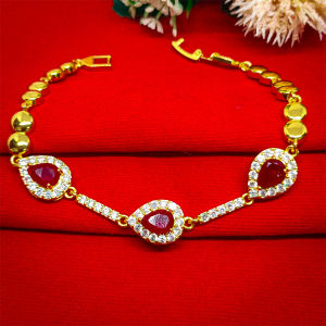 Gelang Rantai Bangle Zircon Warna Untuk Wanita Dewasa Terbaru Gelang Kendari Lapis Emas 18K Gold Wanita Batu Kristal Crystal Warn Xuping Bracelet