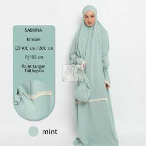Mukena Dewasa Super Jumbo Rayon Premium Mukena Sabrina Terusan Simple Lembut Adem Halus Nyaman untuk Ibadah - XELLEA