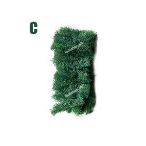 Christmas green garland white Garland christmas decoration plain thick christmas decor