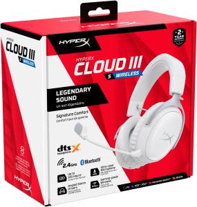 HyperX Cloud III (Wired) / Cloud III (Wireless) Gaming Headset( 7.1 Surround Sound / Noise-Cancelling Mic ) PCPS5Xbox