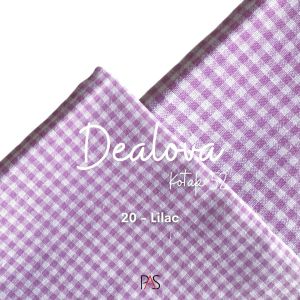 [MINIMAL 2X KLIK UNTUK 1 YARD] Kain Ecer bahan Katun Dealova 52 - Kotak 0.25 cm Premium HARGA 1/2 YARD