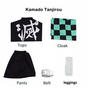 Tanjiro Costume Demon Slayer Tanjiro Cosplay Costume for men Kimetsu No Yaiba Uniform Set Christmas
