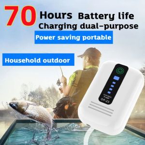 GLOBECART 70H/40H Aquarium Oxygen Pump Rechargeable USB Oxygen Generator Durable Waterproof Outdoor Fishing Oxygen Pump
