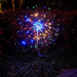 solar LED firework light solar garden light outdoor waterproof Auto ON/OFF Flashing Fairy lights for lawn courtyard decoration 8 work modes