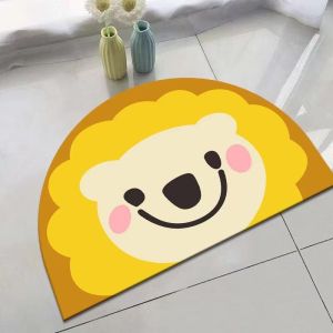 【SG STOCK】 Cartoon Crystal Velvet Floor Mat Absorbent Non Slip Bathroom Kitchen Door Mat Bedroom Entrance Rug Carpet
