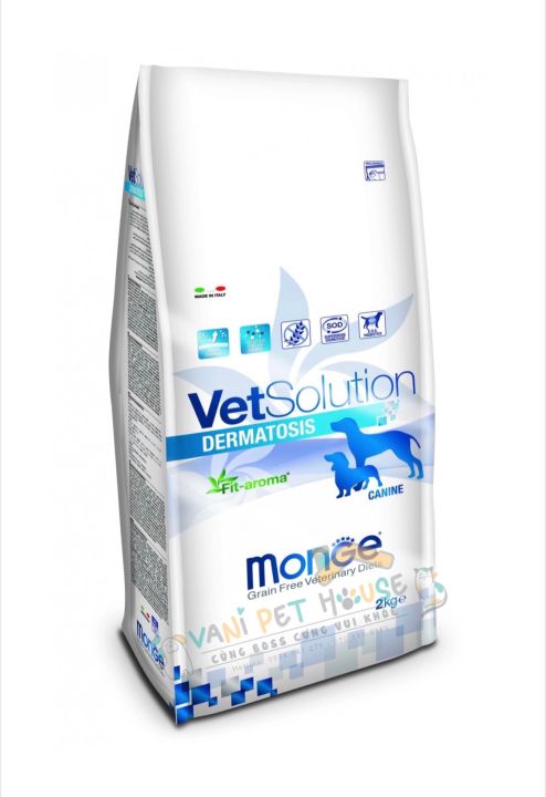 Thức ăn hạt VetSolution Dermatosis cho CHÓ 2kg - Hỗ trợ nấm, viêm da ...
