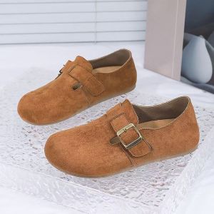 Free Shipping WomenS 2026 Spring New Collection: All-In-One Slip-On Loafers Fashionable And Versatile With Hidden Heel For Added Height Retro Bean Shoes