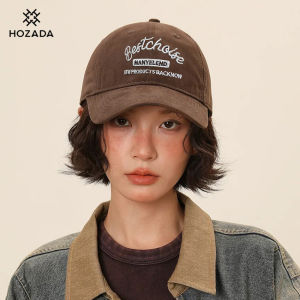 HOZADA หมวกเบสบอลสำหรับผู้ชายผู้หญิงหมวกหมวกปีกกว้างออกแบบปักกลางแจ้งหมวกบังแดดหมวกแก๊ปโผล่สันทนาการหมวกเบสบอลระบายอากาศแฟชั่นหมวกป้องกันแสงแดดหมวกปรับได้