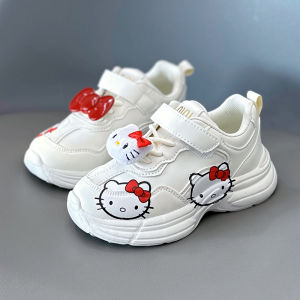 Christmas gifts Halloween Anime Sanrio Children Casual Sneakers Hello Kitty Girls Kawaii Tennis Shoes Cartoon Comfort Sweet Light Soft Sole Dad Shoes