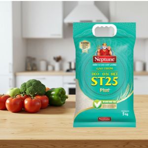 5Kg Gạo Thơm Dẻo Đặc Biệt ST25+ Plus Neptune Gạo Thơm Gạo Neptune-Gạo Dẻo Thơm Nhẹ-NSX Luôn Mới