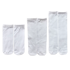 5 Pairs Blank White Sublimation Socks Blank Socks For Sublimation Dye Sublimation Sock Multi Sizes For Teen and Adult