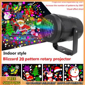 Winnereco Festive LED Christmas Projector Lamp with Colorful Patterns 360 Degree Rotatable for Indoor Outdoor Holiday Celebrations