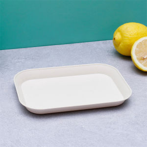 【Free Shipping】Wheat Straw Rectangular Plate Dessert Sushi Pasta Plate Dishes Healthy Tableware Kitchen Cooking Utensils