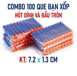 Set 50/100 viên xốp mềm 7.1*1.3cm nhiều màu cho đồ chơi trẻ em