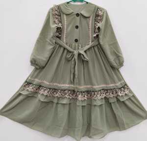 dress terbaru anak usia 4/5 tahun model RLD renda list dada
