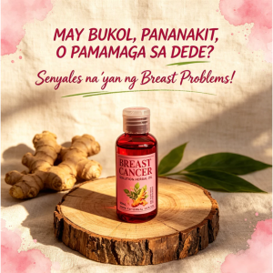 Breast Cancer Herbal Solution Oil 60ML- Red bottle with herbal ingredients - For breast problems