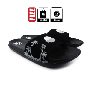 Dilset - Sunset Black Gray | Sandal Slop | Sandal Slide | Sandal Slide Pria | Sandal Murah | Sandal Original