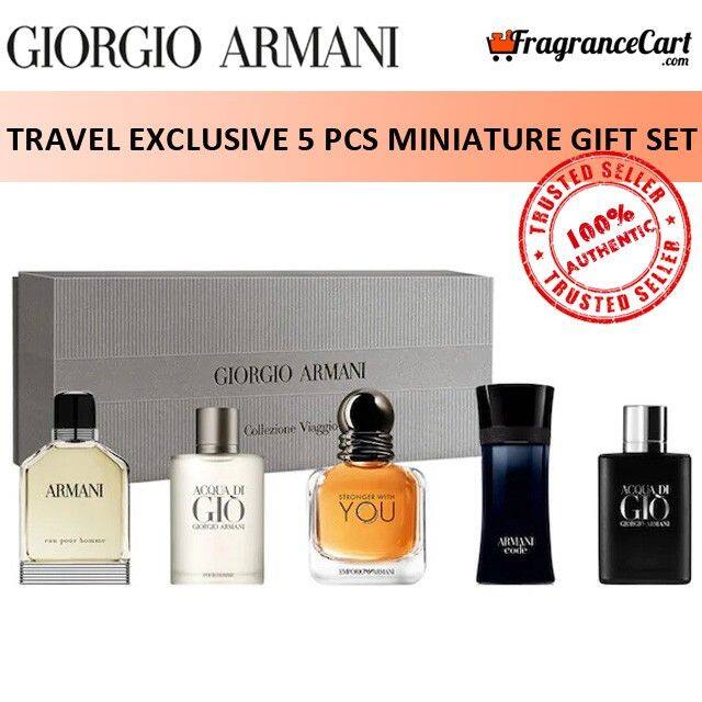 Giorgio Armani Travel Exclusive 5 Pcs Miniature Gift Set for Men GiftSet Collection Brand New 100 Authentic Perfume Fragrance Lazada Singapore