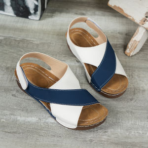 [Free Shipping] WomenS Roman Sandals New Summer Style Platform Thick-Soled Suitable For Pairing With Skirts Casual Open-Toe Versatile Beach Sandals