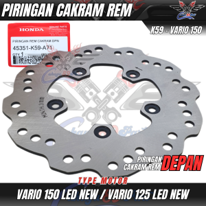 Paket k59 Piringan cakram depan vario 150 led + kampas cakram depan vario 150 ledvario 125 led