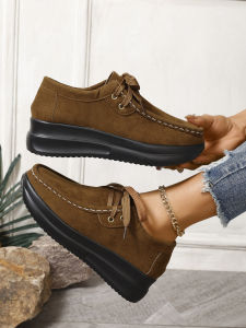 Plus-Size Spring And Summer New Lace-Up Casual WomenS Shoes With Thick Soles