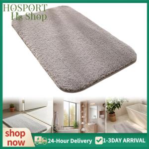 【HPS】 Durable 50x80cm Bath Mat Plush Bathroom Rug for Bedroom Entryway Water Absorbent and Non Slip